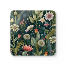 Load image into Gallery viewer, White Wildflowers Corkwood Coaster Set