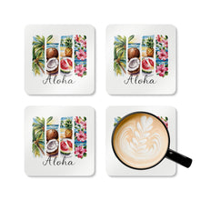 Load image into Gallery viewer, Aloha Corkwood Coaster Set