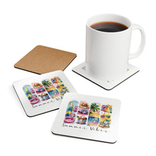 Load image into Gallery viewer, Summer Vibes Corkwood Coaster Set