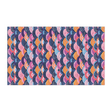 Load image into Gallery viewer, Pink Blue Waves Print Tea Towel