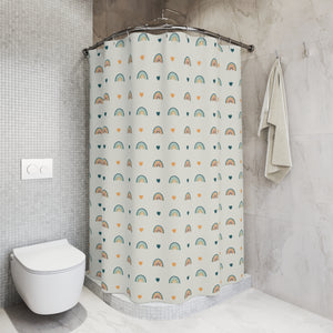 Boho Rainbow Shower Curtain