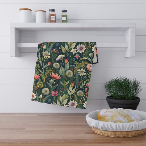 Daisy Wildflowers Print Tea Towel
