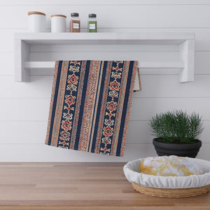 Navy Red Blue Rustic Tea Towel