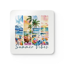 Load image into Gallery viewer, Beach Summer Vibes Corkwood Coaster Set