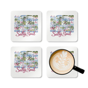 Salty Soul Corkwood Coaster Set