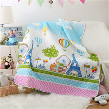 Load image into Gallery viewer, Paris Hot Air Balloon Baby Toddler Quilt Coverlet