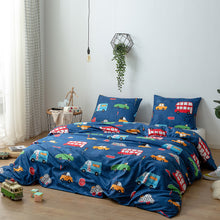 Load image into Gallery viewer, Jacob Blue Transport Duvet Cover Set