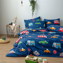 Load image into Gallery viewer, Jacob Blue Transport Duvet Cover Set