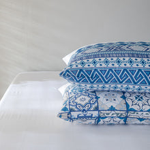 Load image into Gallery viewer, Moroccan Traditional Pattern Breathable Blue Microfiber Bedding Duvet Cover Set