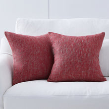 Load image into Gallery viewer, Tracey Burgundy Red Linen Textured Solid Pillow Cover Set of 2