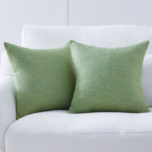 Load image into Gallery viewer, Tracey Green Linen Textured Solid Pillow Cover Set of 2