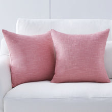 Load image into Gallery viewer, Tracey Pink Linen Textured Solid Pillow Cover Set of 2