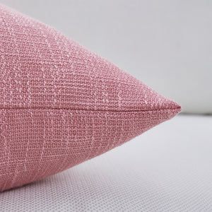 Tracey Pink Linen Textured Solid Pillow Cover Set of 2