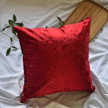 Load image into Gallery viewer, Red Throw Pillow Cover - Red Pillow Covers - Luxury Velvet Throw Pillow Cover - Decorative Red Pillow covers - Velvet Cushion Case