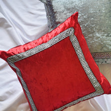 Load image into Gallery viewer, Red Throw Pillow Cover - Red Pillow Covers - Luxury Velvet Throw Pillow Cover - Decorative Red Pillow covers - Velvet Cushion Case
