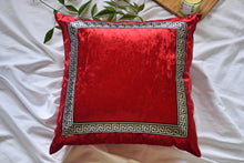 Load image into Gallery viewer, Red Throw Pillow Cover - Red Pillow Covers - Luxury Velvet Throw Pillow Cover - Decorative Red Pillow covers - Velvet Cushion Case