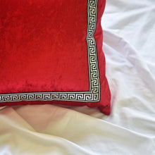 Load image into Gallery viewer, Red Throw Pillow Cover - Red Pillow Covers - Luxury Velvet Throw Pillow Cover - Decorative Red Pillow covers - Velvet Cushion Case