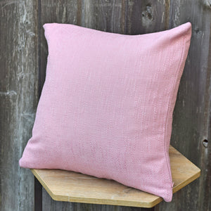 Pink Solid Self Textured Throw Pillow Cover - Sofa Chair Cushion Cover - Pink Linen Pillow Cover - Decorative Pillow Cover
