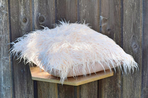 Pink Faux Fur Throw Pillow Cover Cushion Cover 18 x 18, Contemporary Fur Pillow Cover, Decorative Pink Pillow, Throw Pillow Cover