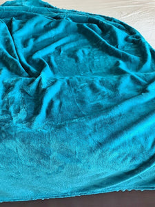 Turquoise Blue Pom Pom Throw Blanket, Plush Throw Blanket, Twin Size Bed Blanket, Large Plush Throw Blanket , Turquoise Blue Twin Throw