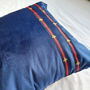 Luxury Blue Velvet Throw Pillow Cover, Blue Pillow Case, Velvet Pillow Cover, Decorative Velvet Throw Pillow Cover
