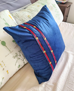 Luxury Blue Velvet Throw Pillow Cover, Blue Pillow Case, Velvet Pillow Cover, Decorative Velvet Throw Pillow Cover