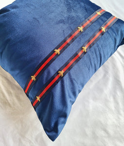 Luxury Blue Velvet Throw Pillow Cover, Blue Pillow Case, Velvet Pillow Cover, Decorative Velvet Throw Pillow Cover