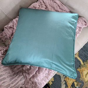 Woven Pillow Cover | Green Texture Pattern Satin Throw Pillow Cover | Sofa Chair Woven Cushion Cover | Decorative Durable Pillow cover