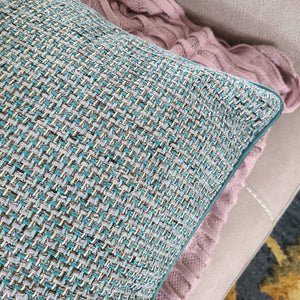 Woven Pillow Cover | Green Texture Pattern Satin Throw Pillow Cover | Sofa Chair Woven Cushion Cover | Decorative Durable Pillow cover