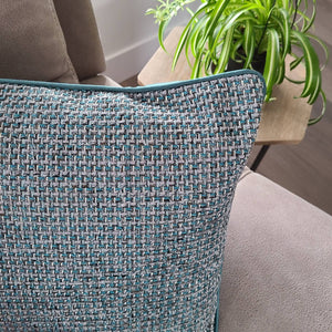 Woven Pillow Cover | Green Texture Pattern Satin Throw Pillow Cover | Sofa Chair Woven Cushion Cover | Decorative Durable Pillow cover